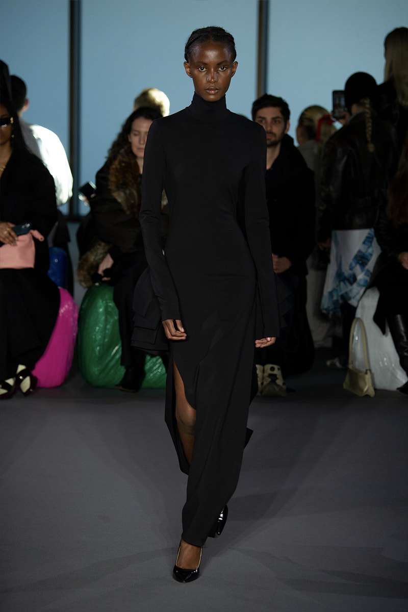Christopher Kane Presents Motifs From His Youth for FW23 london fashion week runway show collection floral womenswear dresses skirts