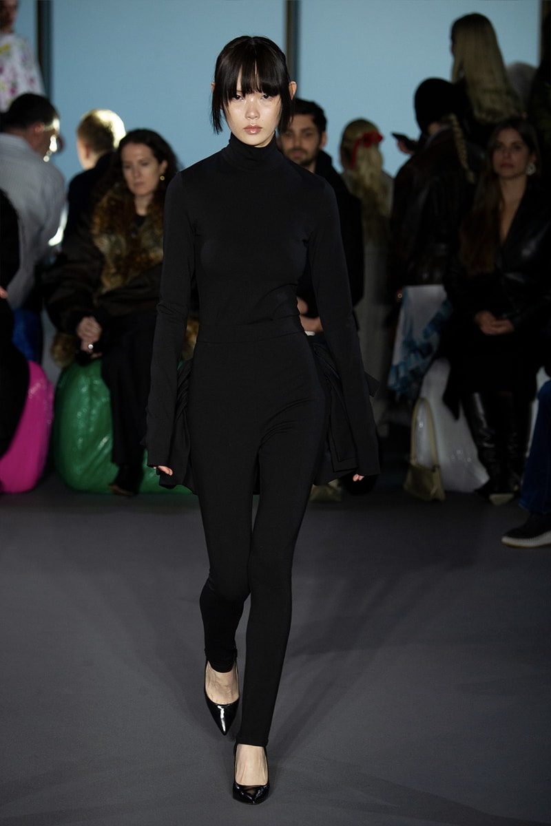 Christopher Kane Presents Motifs From His Youth for FW23 london fashion week runway show collection floral womenswear dresses skirts
