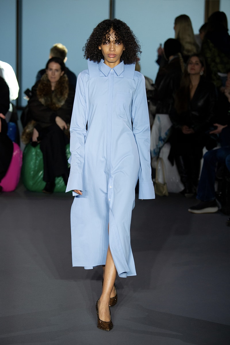 Christopher Kane Presents Motifs From His Youth for FW23 london fashion week runway show collection floral womenswear dresses skirts