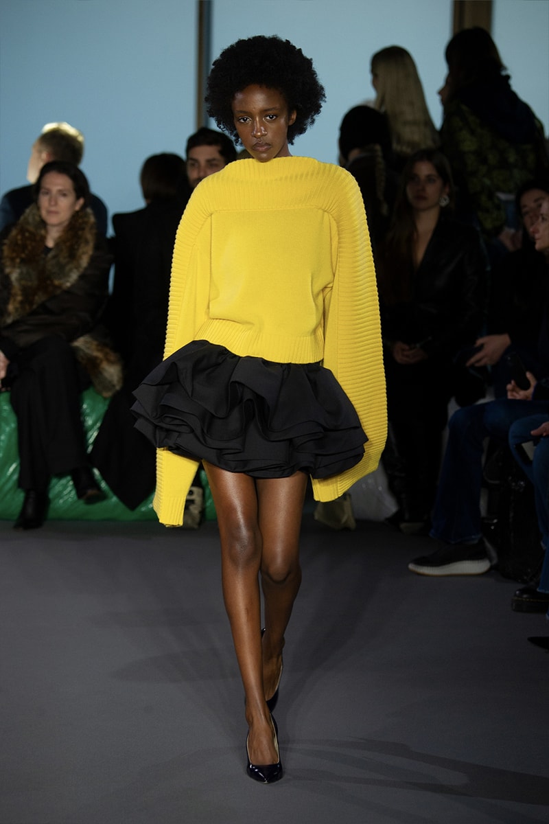 Christopher Kane Presents Motifs From His Youth for FW23 london fashion week runway show collection floral womenswear dresses skirts
