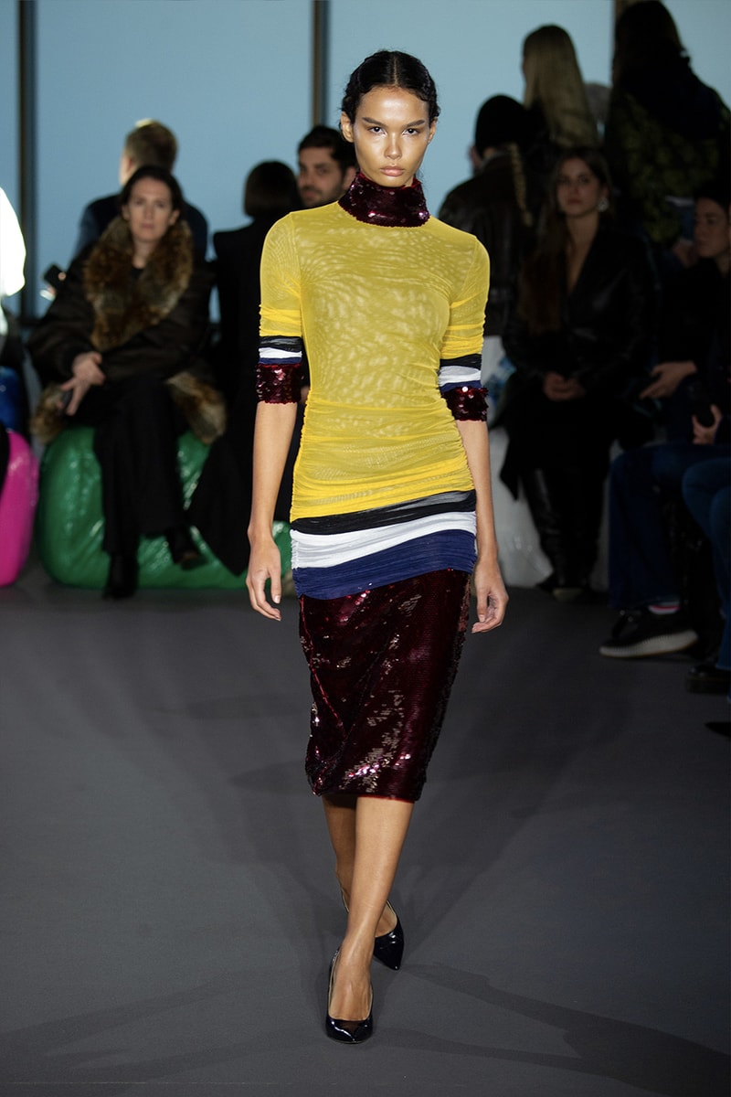 Christopher Kane Presents Motifs From His Youth for FW23 london fashion week runway show collection floral womenswear dresses skirts