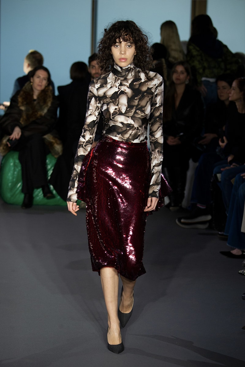 Christopher Kane Presents Motifs From His Youth for FW23 london fashion week runway show collection floral womenswear dresses skirts