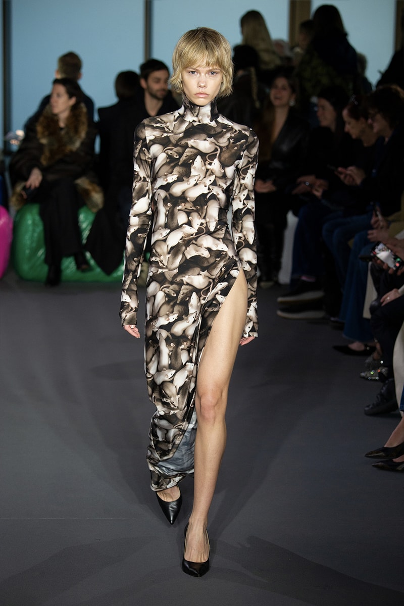 Christopher Kane Presents Motifs From His Youth for FW23 london fashion week runway show collection floral womenswear dresses skirts