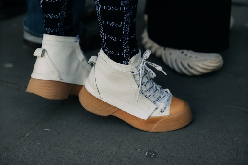 Biggest Street Style Footwear Trends From London York Fashion Week FW23 fallwinter 2023 salomon margiela tabi reebok nike air humara 