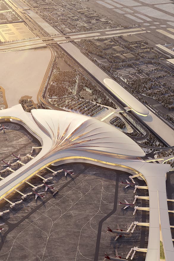 MAD Architects Changchun International Airport winning design competition terminal fly plane