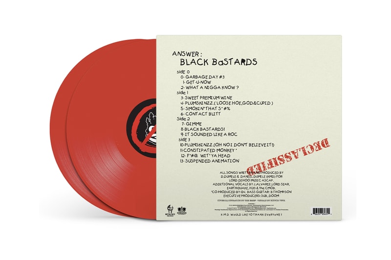 mf doom metal face records KMD Black Bastards 30th Anniversary deluxe Vinyl release info