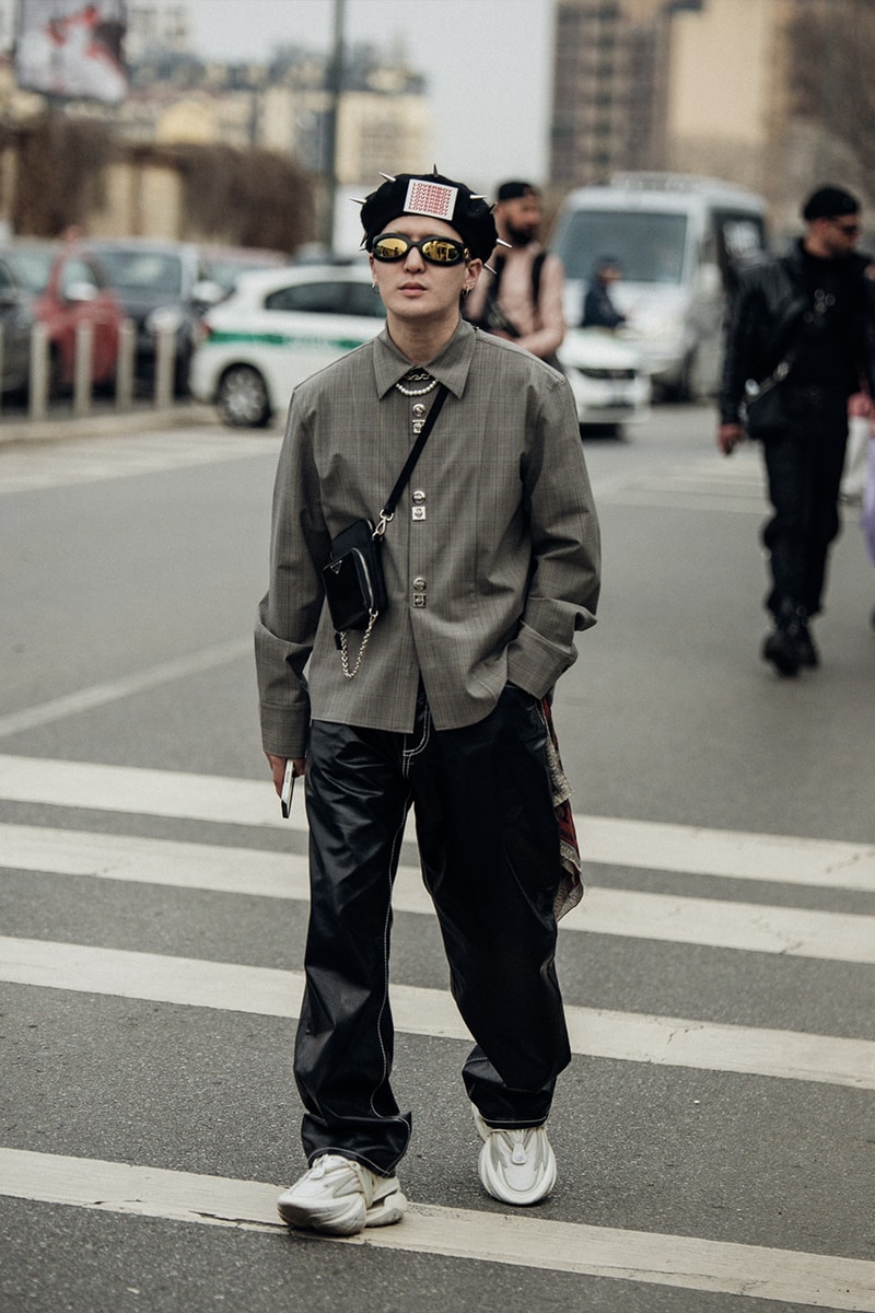 Milan Fashion Week FW23 Street Style fall/winter 2023 prada diesel versace raf simons bally mfw jordan off-white bottega veneta