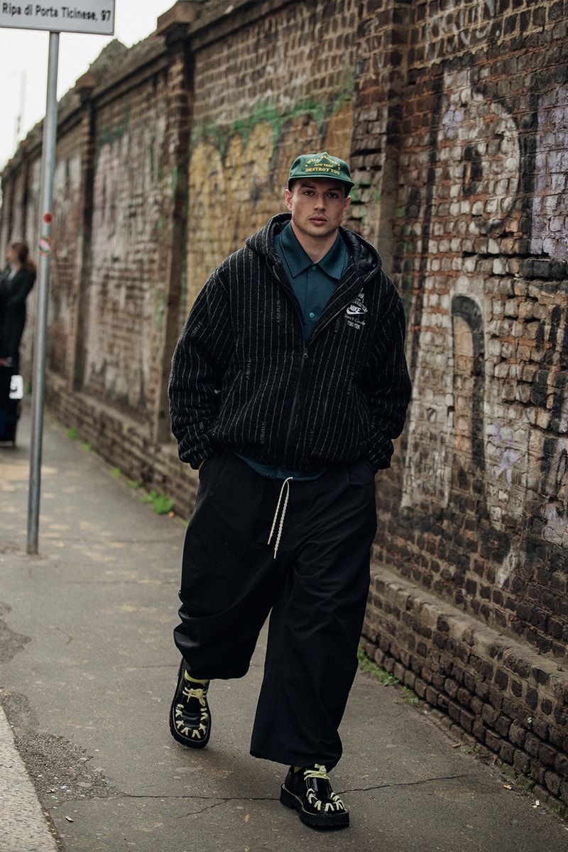 Milan Fashion Week FW23 Street Style fall/winter 2023 prada diesel versace raf simons bally mfw jordan off-white bottega veneta