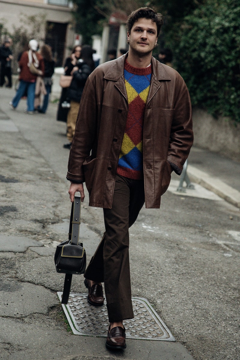 Milan Fashion Week FW23 Street Style fall/winter 2023 prada diesel versace raf simons bally mfw jordan off-white bottega veneta