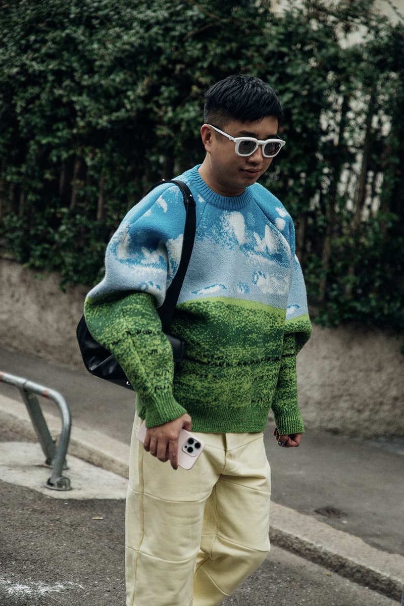Milan Fashion Week FW23 Street Style fall/winter 2023 prada diesel versace raf simons bally mfw jordan off-white bottega veneta