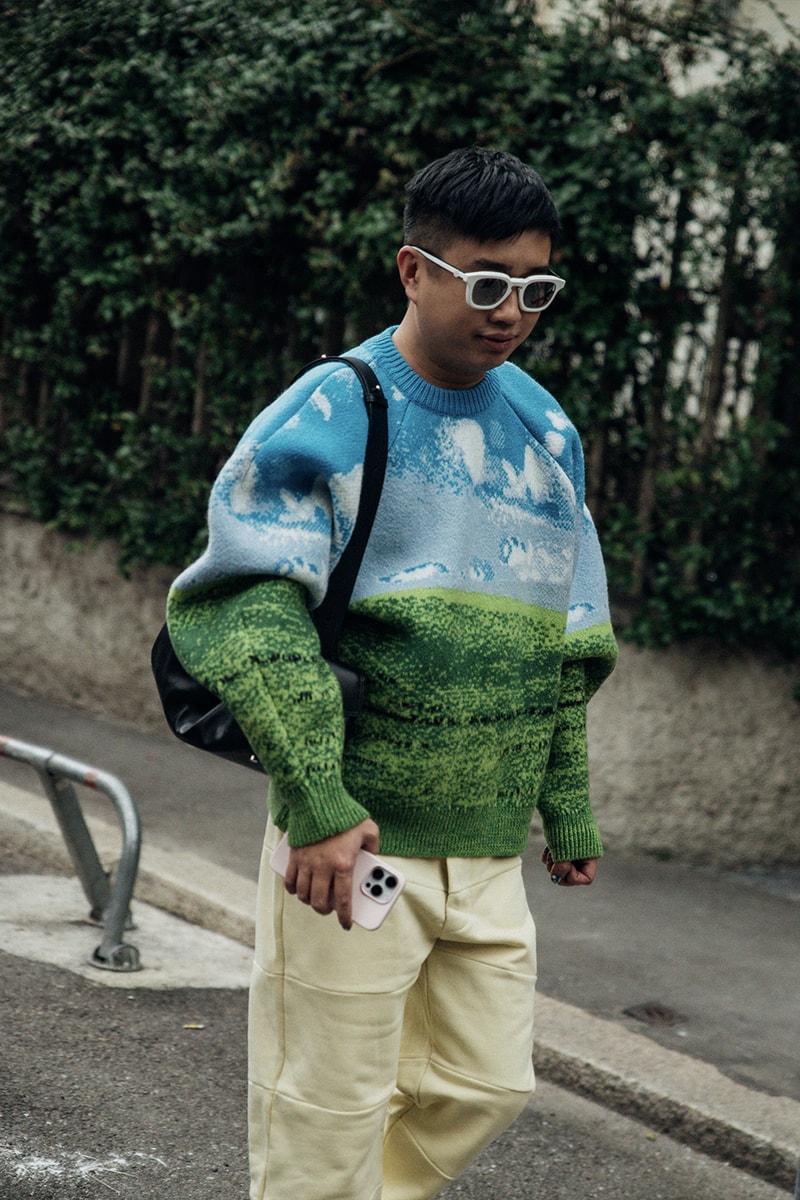Milan Fashion Week FW23 Street Style fall/winter 2023 prada diesel versace raf simons bally mfw jordan off-white bottega veneta