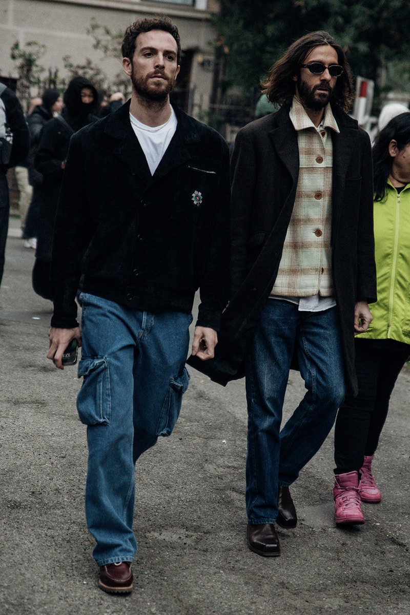 Milan Fashion Week FW23 Street Style fall/winter 2023 prada diesel versace raf simons bally mfw jordan off-white bottega veneta
