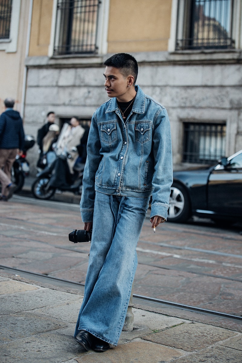 Milan Fashion Week FW23 Street Style fall/winter 2023 prada diesel versace raf simons bally mfw jordan off-white bottega veneta