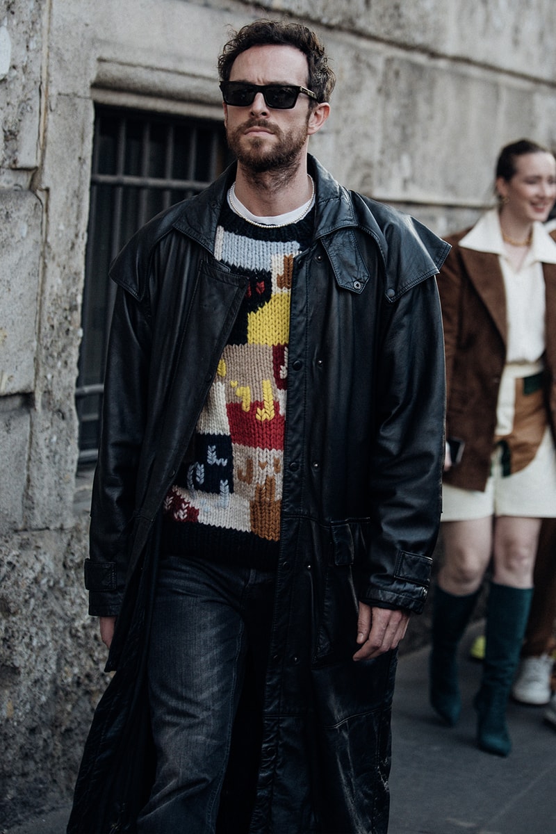 Milan Fashion Week FW23 Street Style fall/winter 2023 prada diesel versace raf simons bally mfw jordan off-white bottega veneta