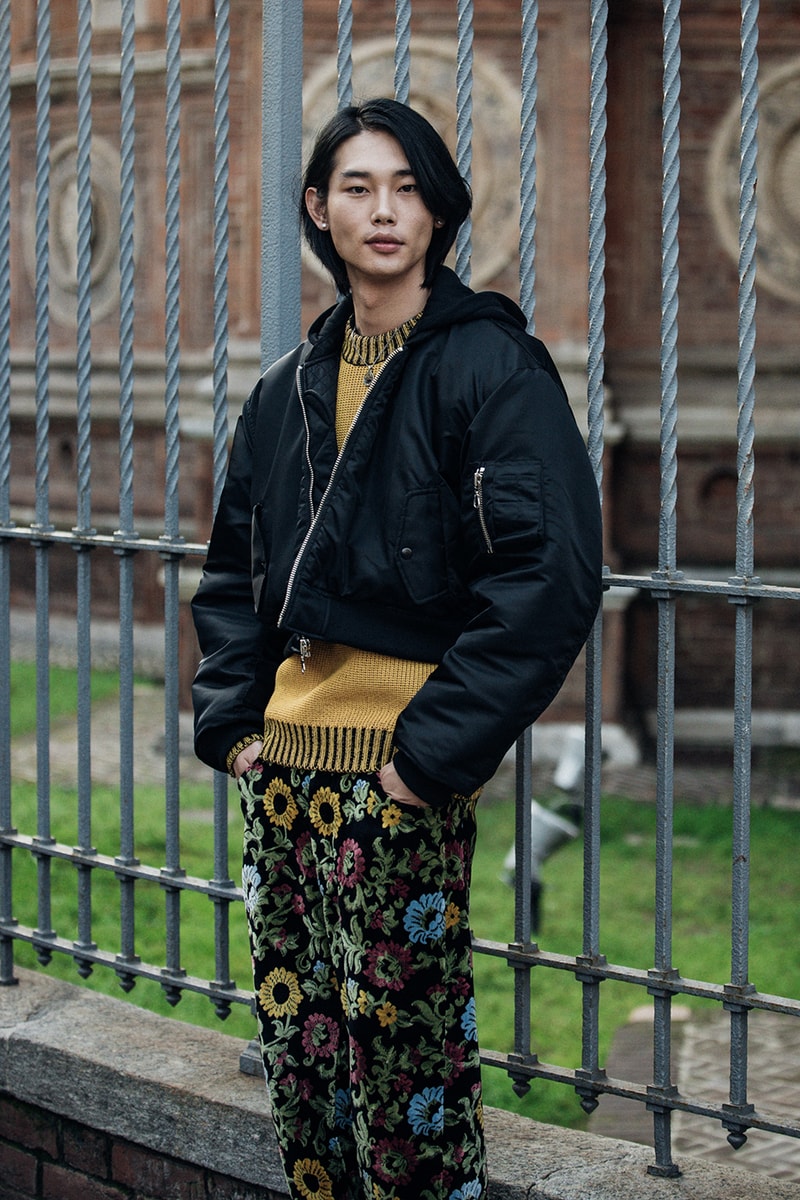 Milan Fashion Week FW23 Street Style fall/winter 2023 prada diesel versace raf simons bally mfw jordan off-white bottega veneta