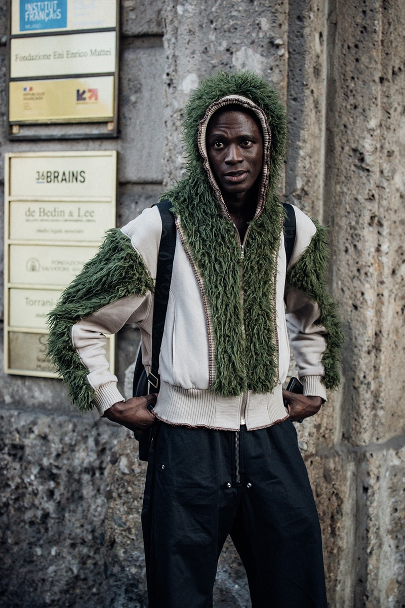 Milan Fashion Week FW23 Street Style fall/winter 2023 prada diesel versace raf simons bally mfw jordan off-white bottega veneta