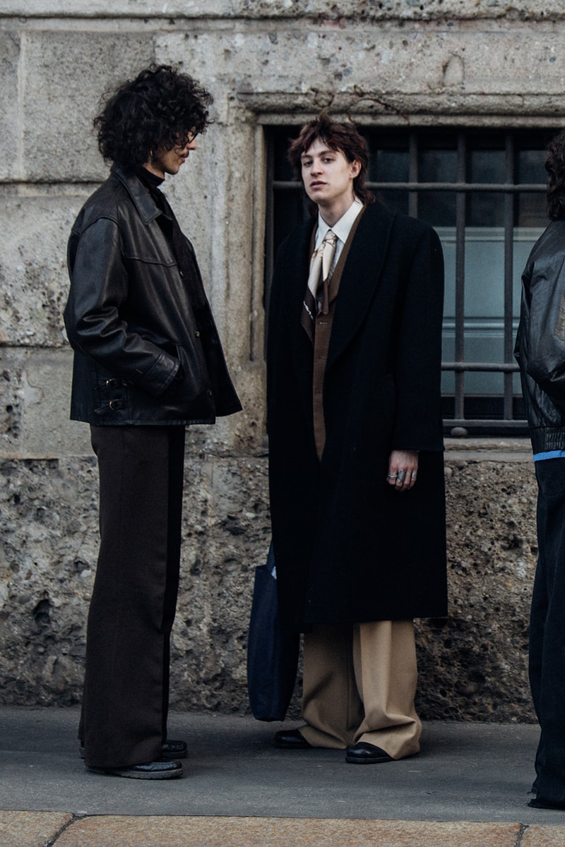 Milan Fashion Week FW23 Street Style fall/winter 2023 prada diesel versace raf simons bally mfw jordan off-white bottega veneta