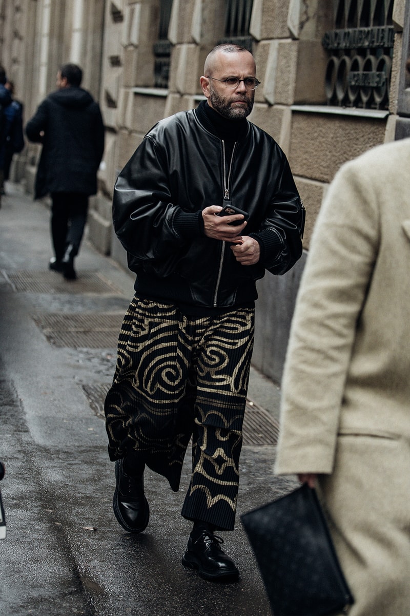Milan Fashion Week FW23 Street Style fall/winter 2023 prada diesel versace raf simons bally mfw jordan off-white bottega veneta
