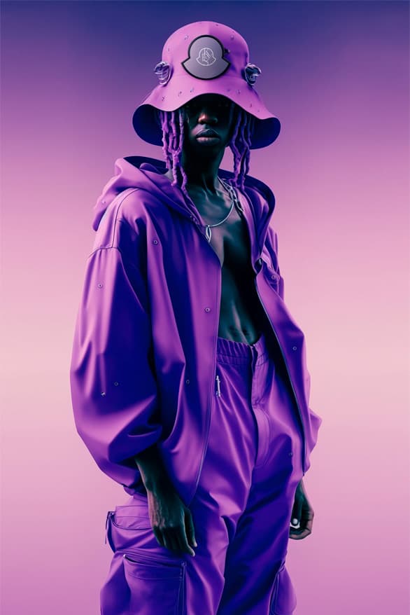 Bộ sưu tập hợp tác Moncler Genius Thu Đông 2023 lfw fw23 Bản gốc của Adidas Phím Alicia thiết kế mảnh vỡ thiên thần lòng bàn tay Pharrell Williams roc nation jay-z Salehe Bembury