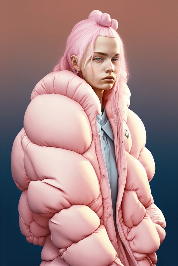 Palm Angels Sport Down Jacket in Pink