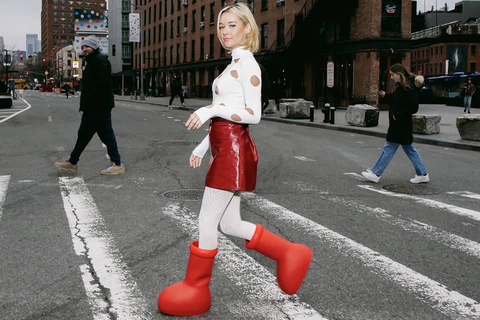 MSCHF Big Red Boots Offer Cartoonish Commentary on Fashion