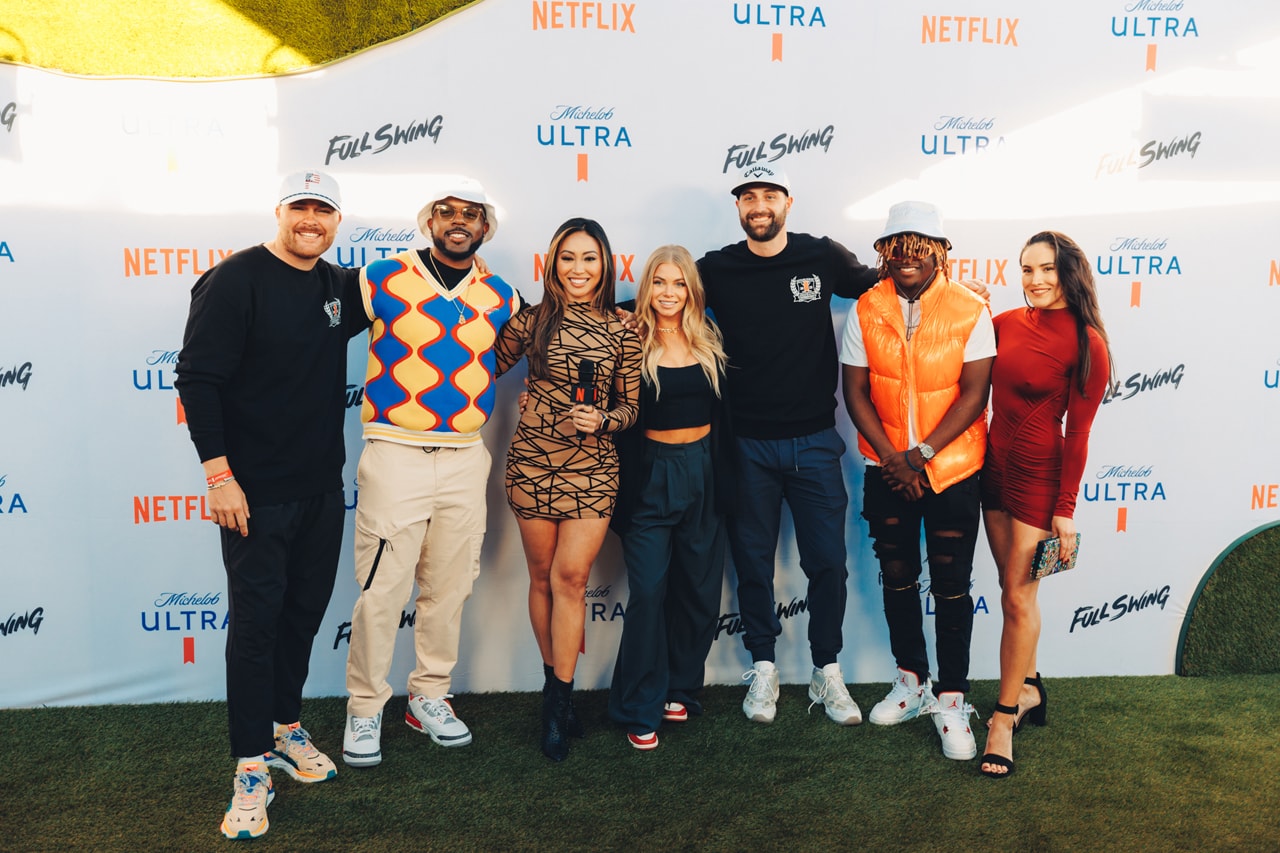 Netflix Michelob ULTRA Super Bowl After Party Full Swing Docuseries Premiere Topgolf Scottsdale Arizona Anderson Paak Serena Williams DJ Khaled