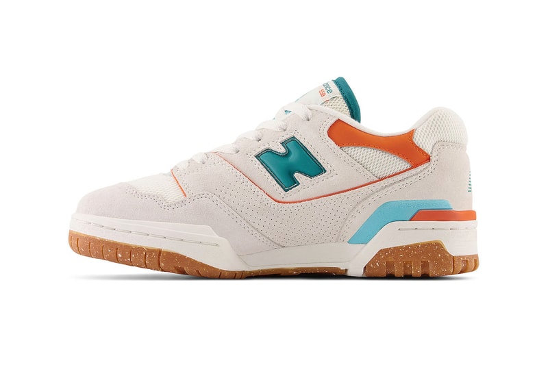 New Balance 550 Surfaces in "Verdigris" Colorway BBW550DA Sea Salt/Verdigris-Poppy basketball shoe low top miami dolphins