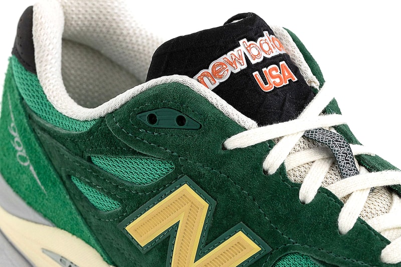New Balance 990v3 Made in USA Gears up for Spring in Green and Yellow M990GG3 sneakers encap midsole mesh running shoes
