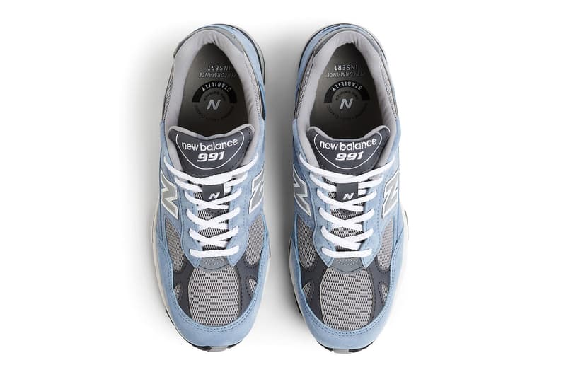 New Balance 991 made in uk slate blue white gray abzorb 220 usd release info date price