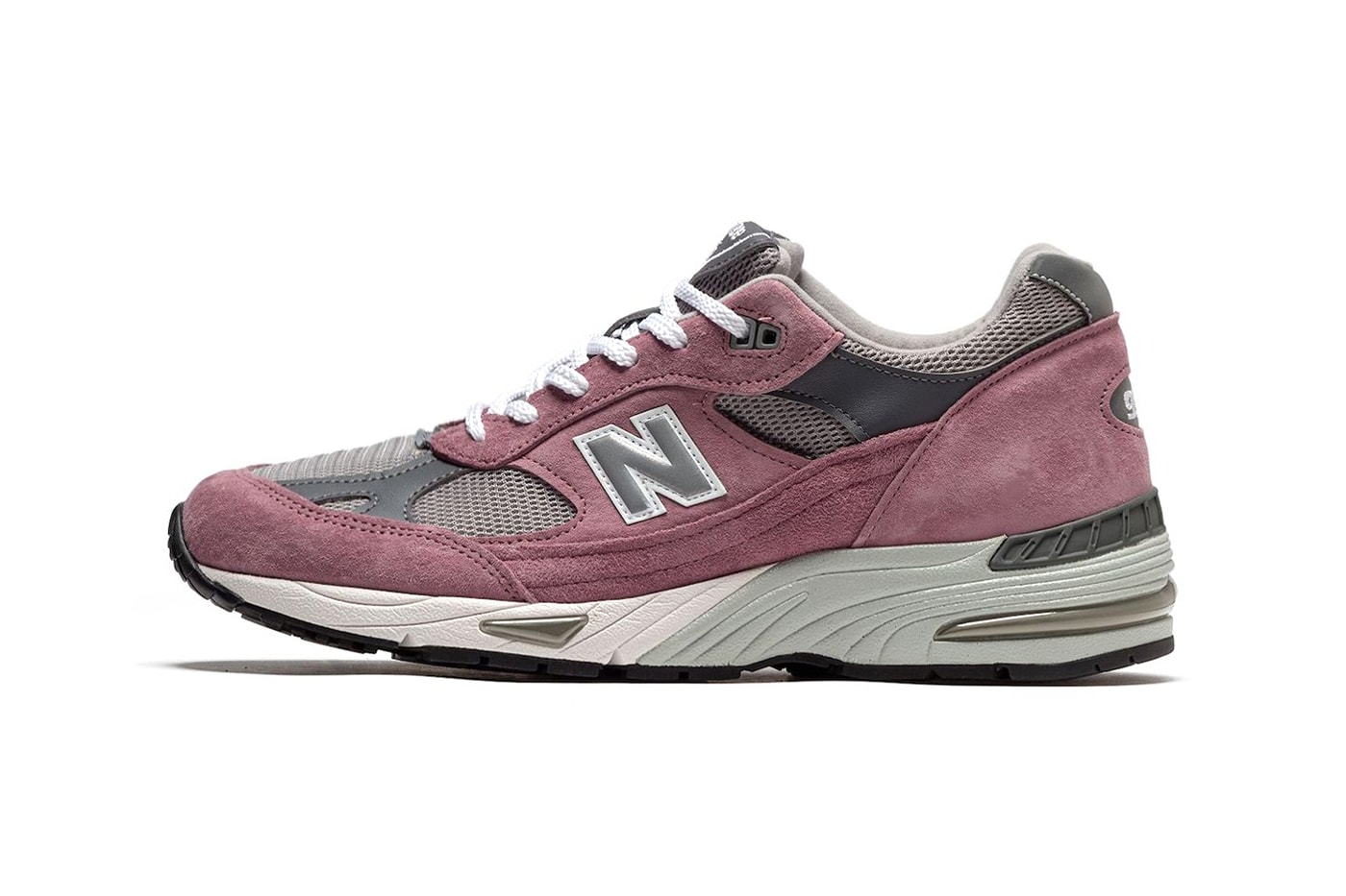 New Balance 991 Arrives in "Pink Suede" Made in UK M991PGG dad shoes sneakers pink pig skin suede darker shade grey