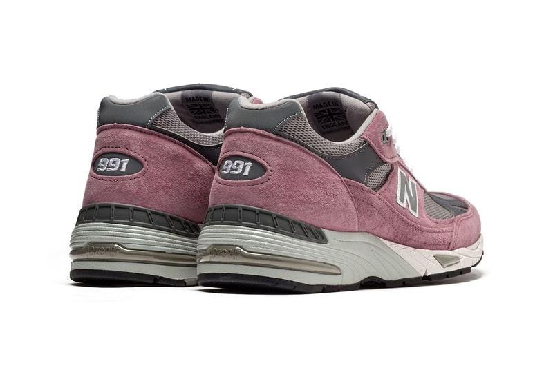 New Balance 991 Arrives in "Pink Suede" Made in UK M991PGG dad shoes sneakers pink pig skin suede darker shade grey