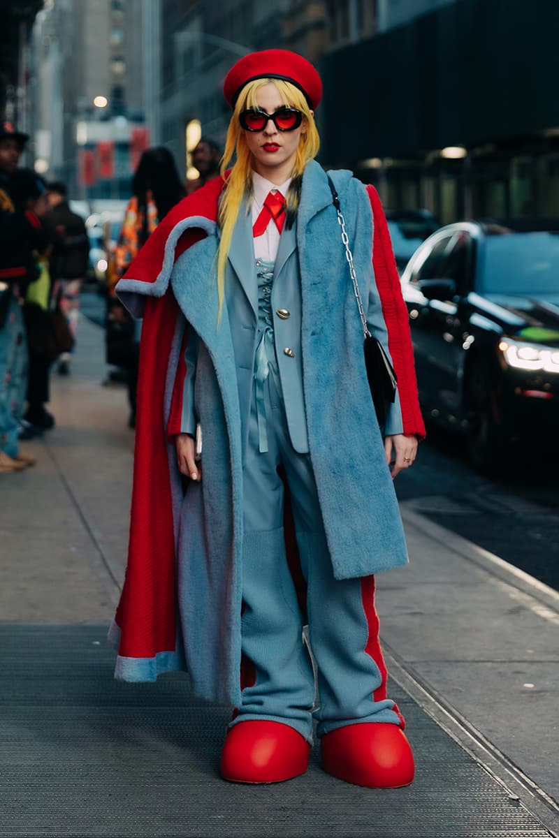 New York Fashion Week FW23 Street Style Evoked the True Big Apple Charisma fall winter 2023 who decides war thom browne laquan smith coach eckhaus latta heron preston dion lee