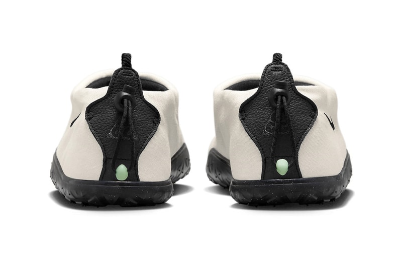 nike acg air moc sail black dz3407 100 canvas leather tab lace toggle release info date price
