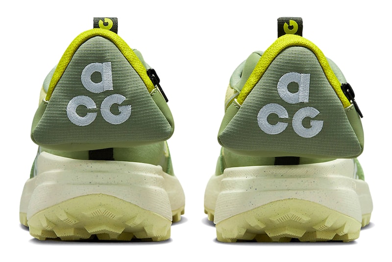 Nike ACG Lowcate Oil Green Bright Cactus Lemon Chiffon Sequoia White Sneaker Footwear Heel Pouch Shoes Trainers Swoosh