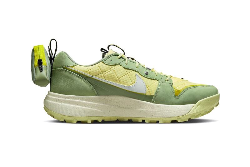Nike ACG Lowcate Oil Green Bright Cactus Lemon Chiffon Sequoia White Sneaker Footwear Heel Pouch Shoes Trainers Swoosh
