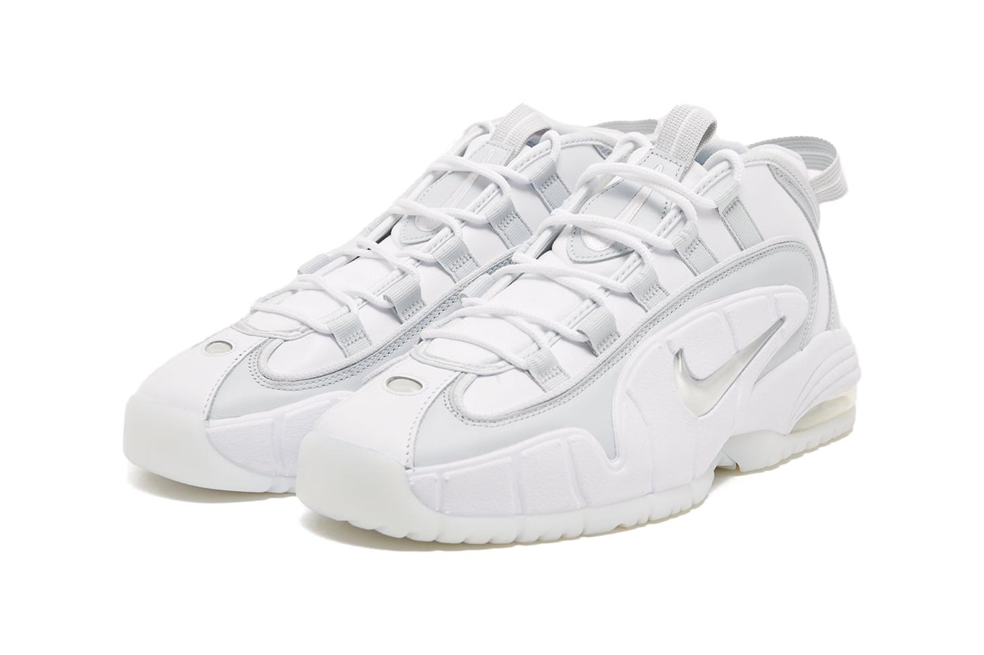 Nike Air Max Penny 1 Arrives in an All-White "Pure Platinum" Colorway DV7220-100 high top basketball penny hardaway orlando magic
