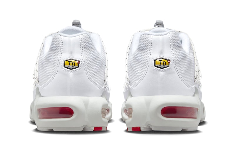Nike Air Max Plus Utility White/Red FN3488-100 release info toggle lacing tpu mesh leather mudguards heel 3m