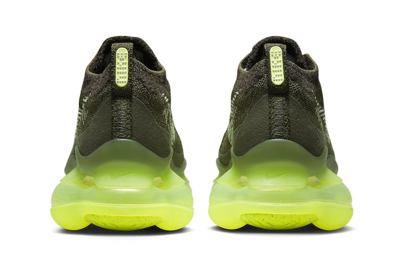 Nike Air Max Scorpion "Barely Volt" Receives a Release Date DJ4701-300 Jade Horizon/Barely Volt-Cargo Khaki-Sequoia snaekers show flyknit bubble