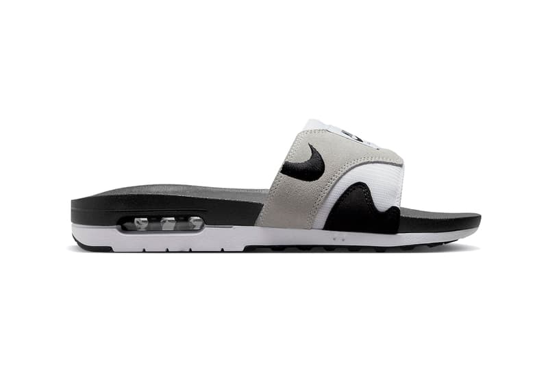Nike Air Max 1 Slide White Black Slip On Sneakers Footwear Trainers Fashion Swoosh Air Max 90 AM90 Shoes