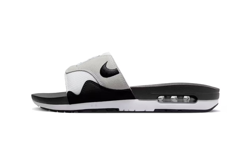 Nike Air Max 1 Slide White Black Slip On Sneakers Footwear Trainers Fashion Swoosh Air Max 90 AM90 Shoes