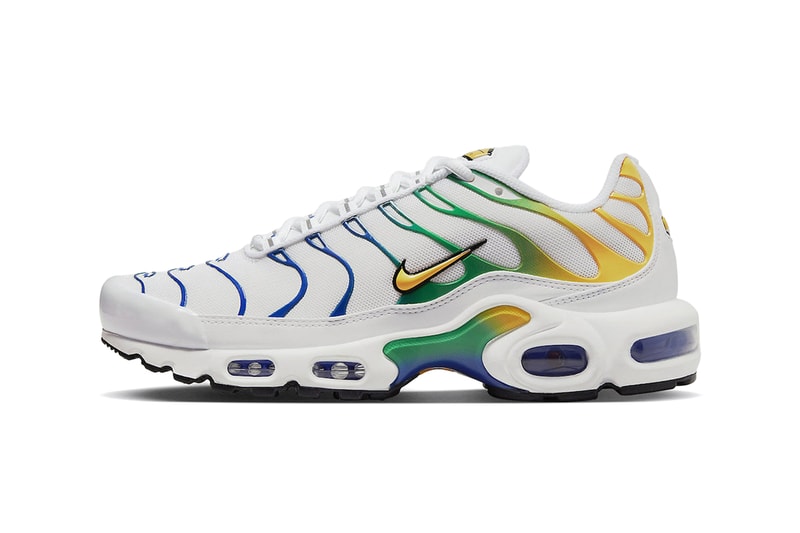 Nike Brazil Air Max TN Plus Sneakers Footwear Football Neymar Ronaldinho World Cup 2006 Swoosh White Blue Green Yellow