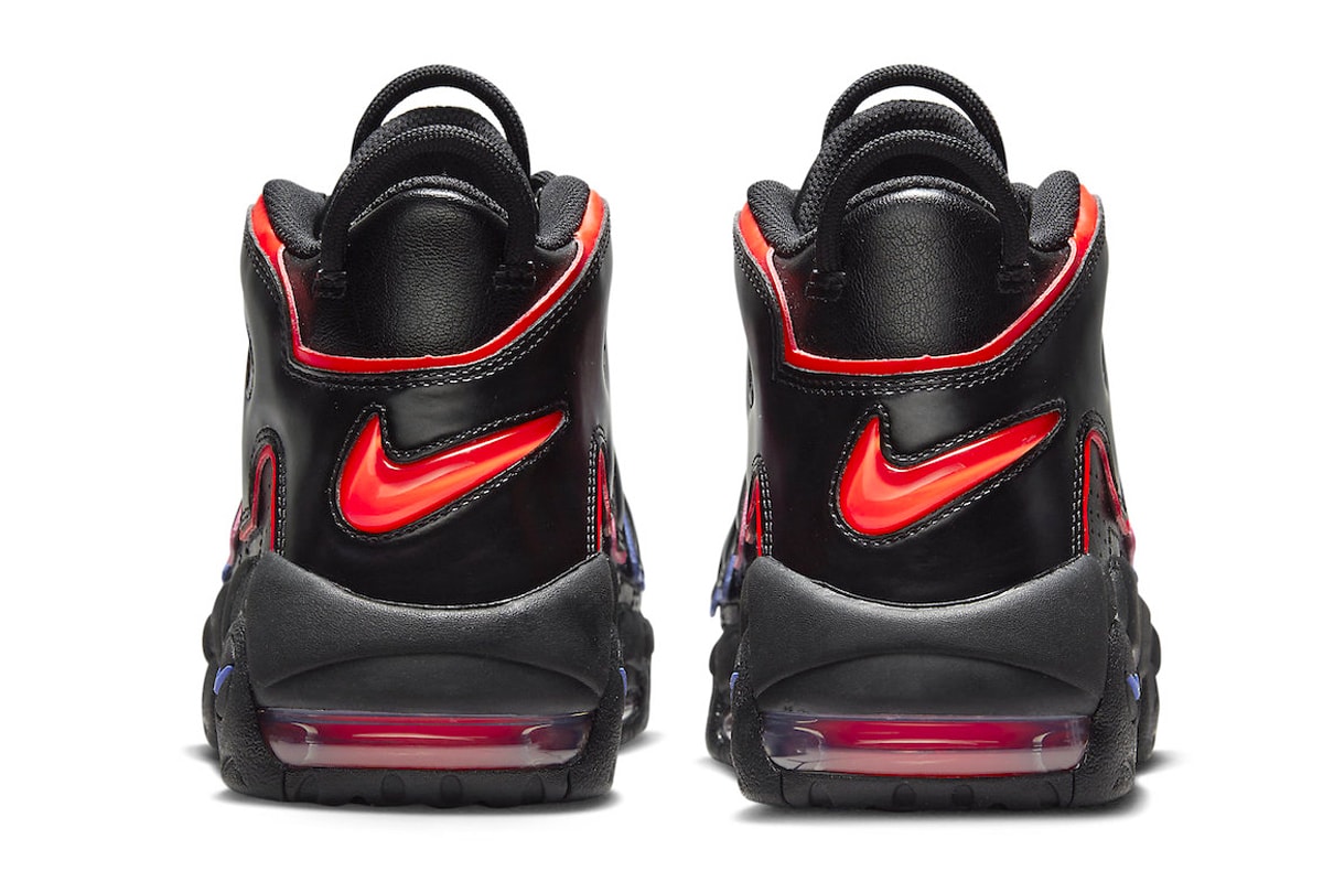 Nike Air More Uptempo Gears up for an "Electric" 2023 Release FD0729-001 Black/Bright Crimson-Racer Blue release info spring high tops basketball shoes