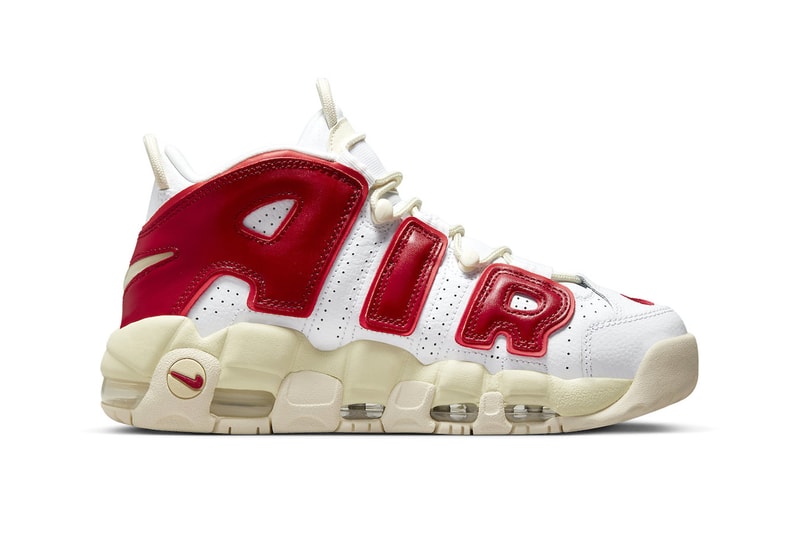 Nike Air More Uptempo Receives an Aged Iteration Featuring Bold Red Detailing FN3497-100