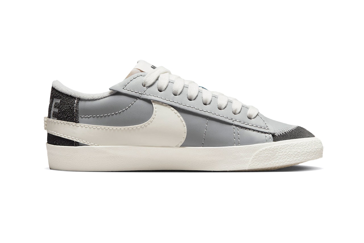 Nike Blazer Low Smoke Grey Release Details Shoes Trainers Sneakers Footwear Leather Mesh Suede Fashion Style Swoosh