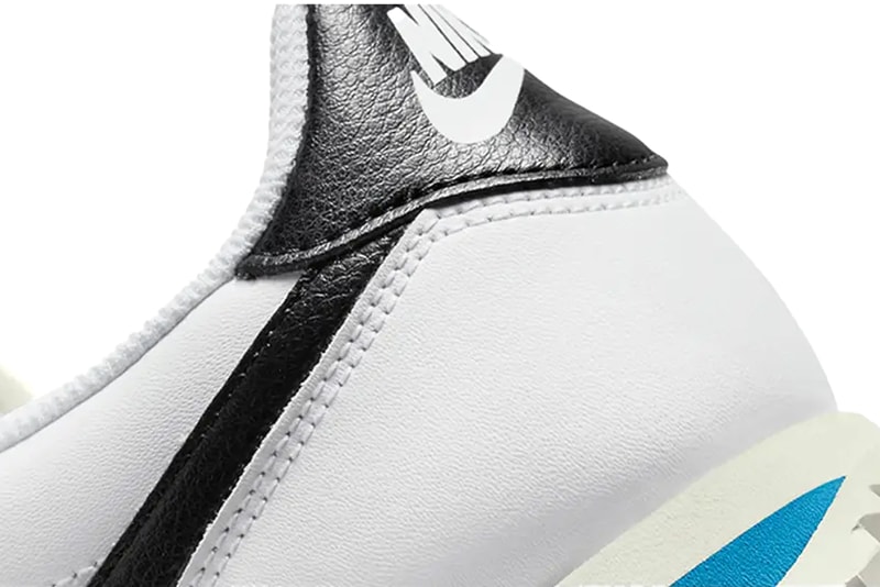 Nike Cortez White Black Forrest Gump Swoosh Sneakers Trainers Shoes Footwear Fashion Swoosh Leather 