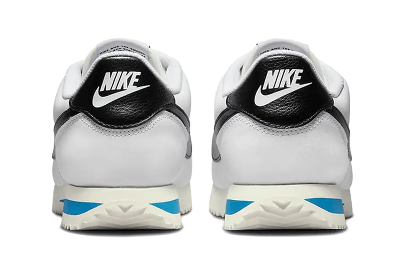 Nike Cortez White Black Forrest Gump Swoosh Sneakers Trainers Shoes Footwear Fashion Swoosh Leather 