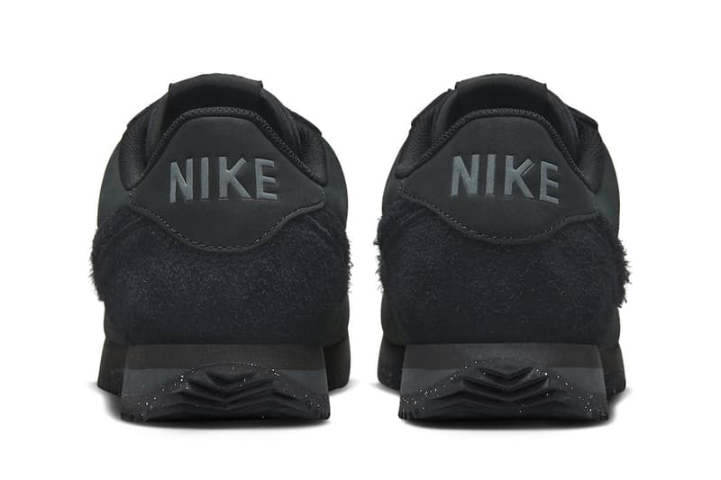 Nike Cortez PRM Surfaces in "Triple Black" and Shaggy Suede Details release info premium