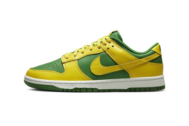 nike dunk low University of Oregon ducks apple green yellow strike white be true to your school dv0833 300 release info date price