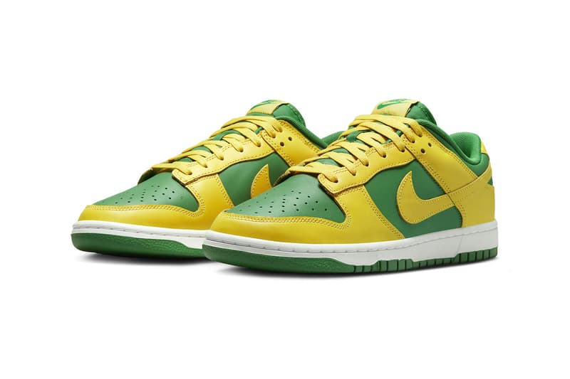 nike dunk low University of Oregon ducks apple green yellow strike white be true to your school dv0833 300 release info date price