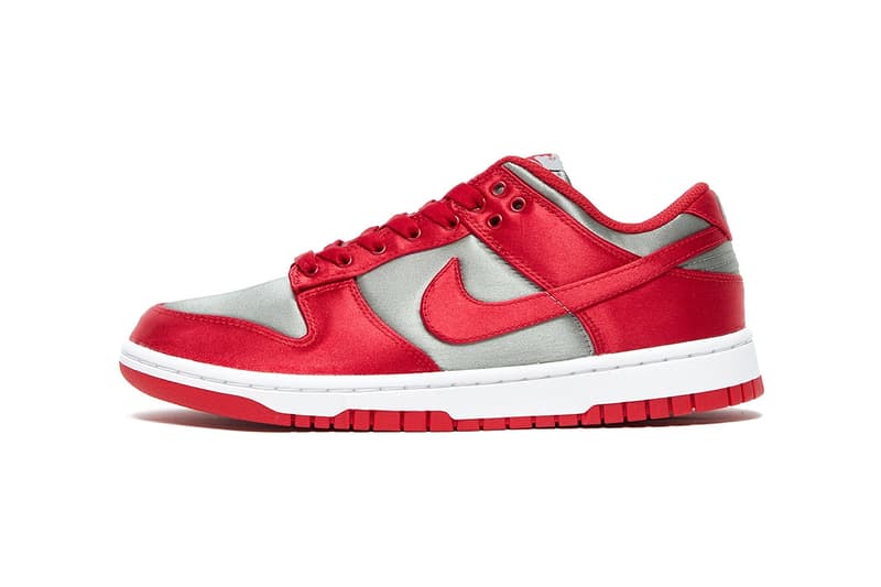 Nike Dunk Low UNLV Satin DX5931-001 Release Information sneakers footwear hype classis colorway red grey